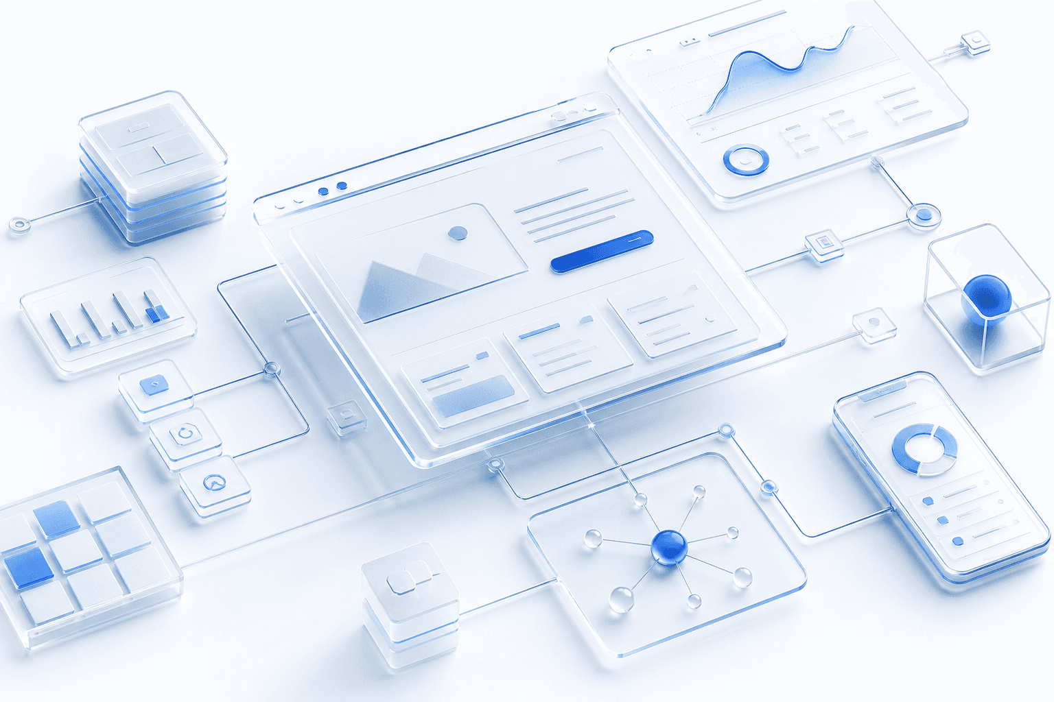 Connected website, application, analytics and automation systems